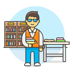 Librarian 2 5 Illustration from UX Colors Set