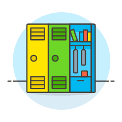 Locker Room Illustration from UX Colors Set