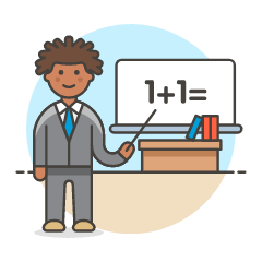 Math Teacher 3 Illustration from UX Colors Set