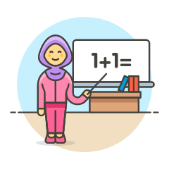 Math Teacher 6 Illustration from UX Colors Set