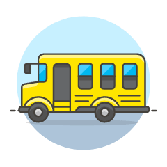 School Bus Illustration from UX Colors Set