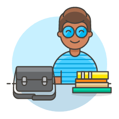 Student 1 2 Illustration from UX Colors Set