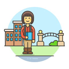 Student 2 5 Illustration from UX Colors Set