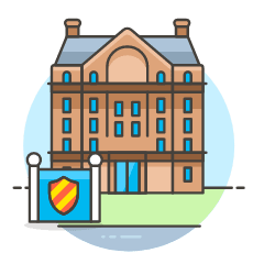 University Illustration from UX Colors Set