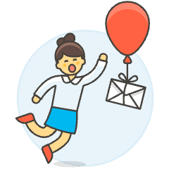 Mail Balloon 5 Illustration from UX Colors Set