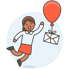 Mail Balloon 6 Illustration from UX Colors Set