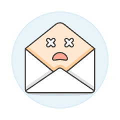 Smiley Mail Error Illustration from UX Colors Set