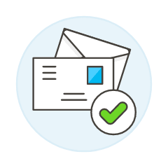 Mail Checked Illustration from UX Colors Set