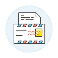 Mail Envelope 1 Illustration from UX Colors Set