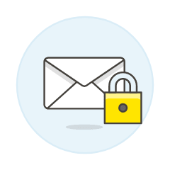 Email Lock Illustration from UX Colors Set