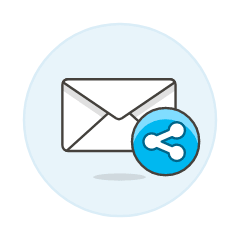 Email Share Illustration from UX Colors Set