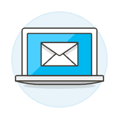 Email Laptop Illustration from UX Colors Set