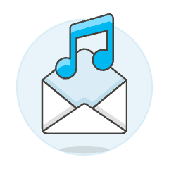 Music Mail Illustration from UX Colors Set