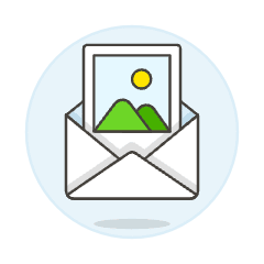 Photo Mail Illustration from UX Colors Set