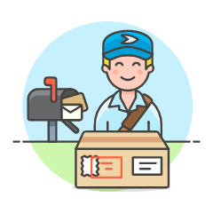 Postman 1 Illustration from UX Colors Set