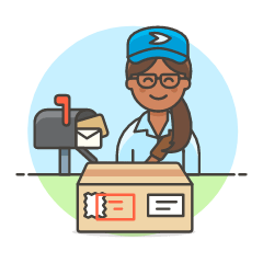 Postman 4 Illustration from UX Colors Set