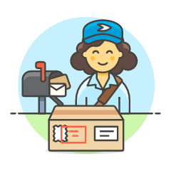 Postman 6 Illustration from UX Colors Set