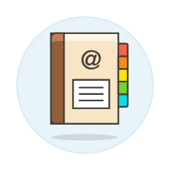 Contact Book Illustration from UX Colors Set