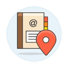 Contact Book Pin Illustration from UX Colors Set