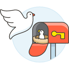 Mailbox Birds Illustration from UX Colors Set
