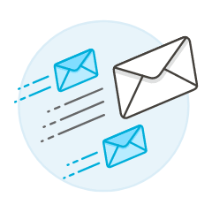 Fast Email Illustration from UX Colors Set
