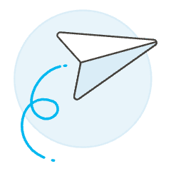 Paper Plane Illustration from UX Colors Set
