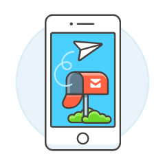 Phone Mailbox Illustration from UX Colors Set