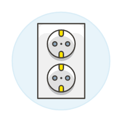 Female Plug Illustration from UX Colors Set