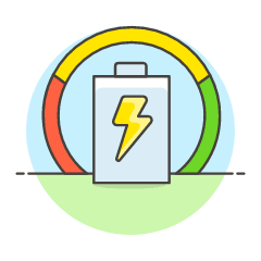 Power Usage Pie Illustration from UX Colors Set
