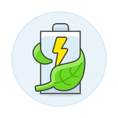Clean Power BATTERY Illustration from UX Colors Set