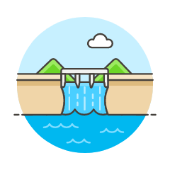 Hydro Power Plant 1 Illustration from UX Colors Set