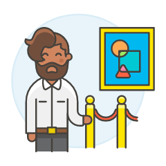 Exhibitions Museum 4 Illustration from UX Colors Set