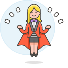 Magician Show Trick 2 Illustration from UX Colors Set