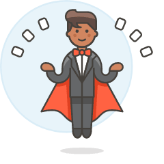 Magician Show Trick 3 Illustration from UX Colors Set