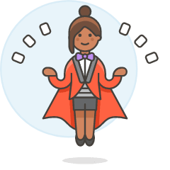 Magician Show Trick 4 Illustration from UX Colors Set