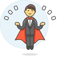 Magician Show Trick 5 Illustration from UX Colors Set