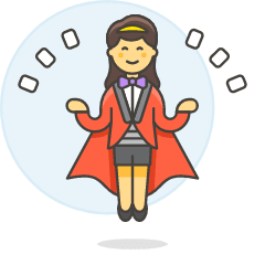 Magician Show Trick 6 Illustration from UX Colors Set