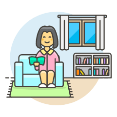 Ralex Sit Reading 1 Illustration from UX Colors Set