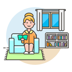 Ralex Sit Reading 3 Illustration from UX Colors Set