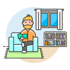 Ralex Sit Reading 4 Illustration from UX Colors Set