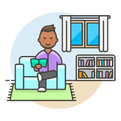 Ralex Sit Reading 5 Illustration from UX Colors Set