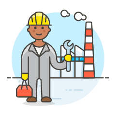 Factory Engineer 3 Illustration from UX Colors Set