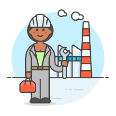 Factory Engineer 4 Illustration from UX Colors Set