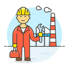 Factory Engineer 5 Illustration from UX Colors Set