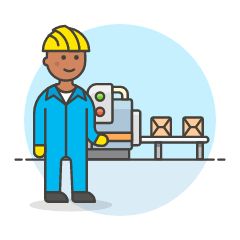 Factory Worker 5 Illustration from UX Colors Set