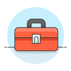 Toolbox Illustration from UX Colors Set