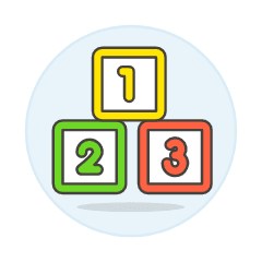 Learning Toy Number Illustration from UX Colors Set