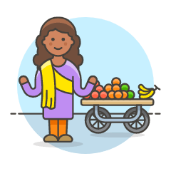 Fruit Vendor 4 Illustration from UX Colors Set