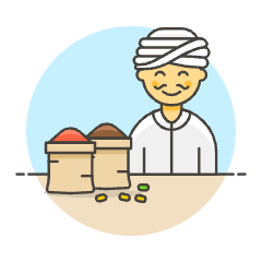 Spice Vendor 3 Illustration from UX Colors Set