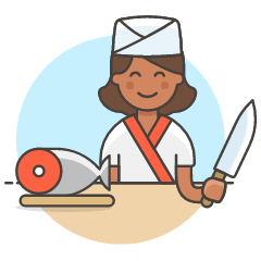 Sushi Chef 2 Illustration from UX Colors Set